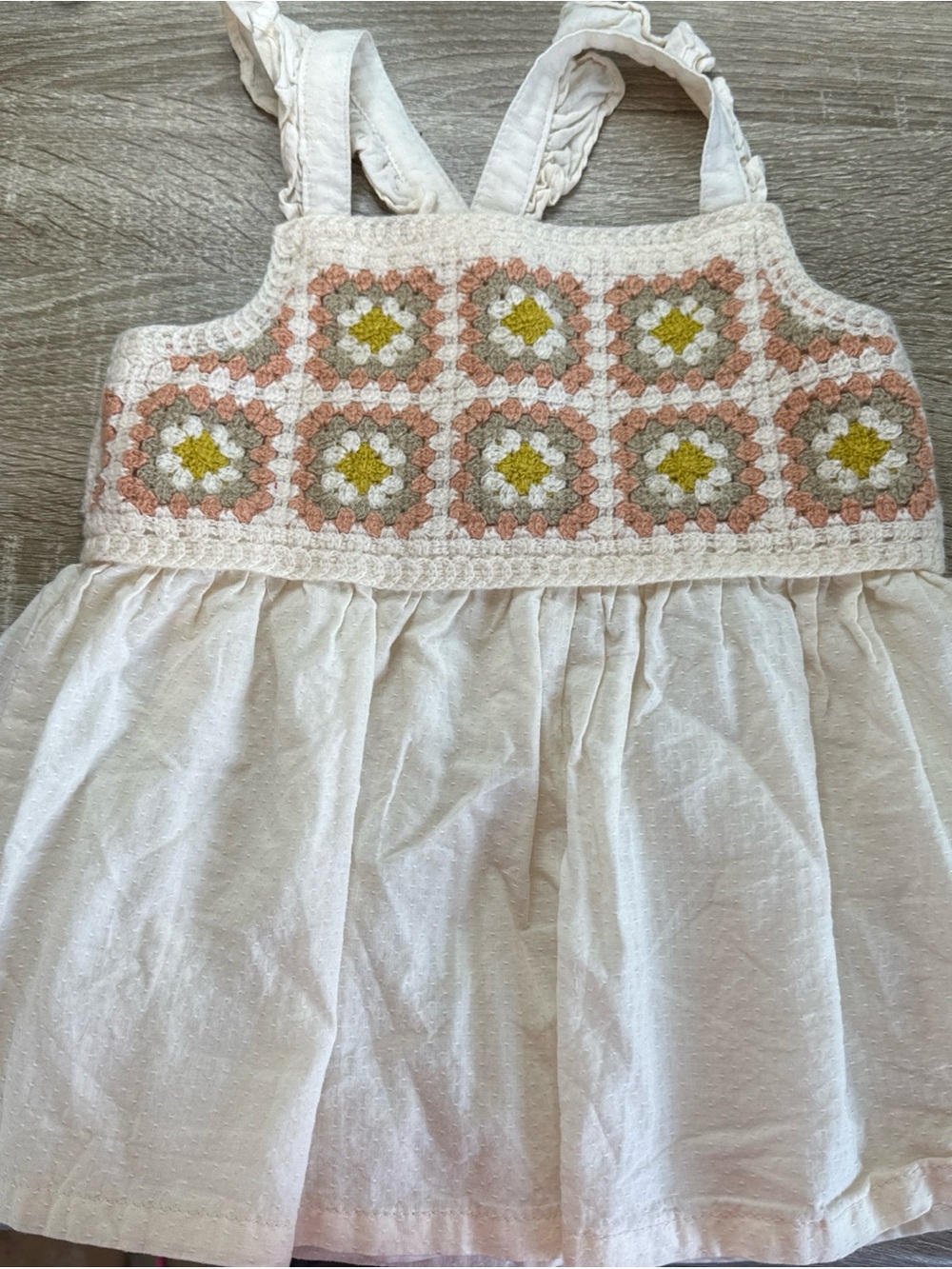 Haute Hippie Boho  Crochet Granny Squares Size top size 4t